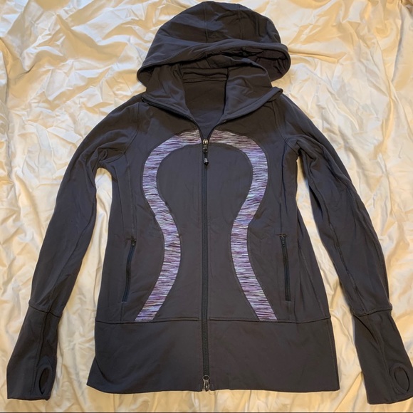 Lululemon In Stride Jacket Size 8 Grey/Purple - Picture 2 of 9